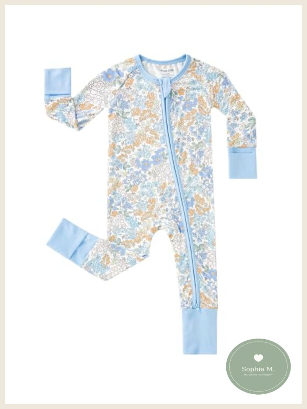 Bamboo Viscose Baby Sleeper Footies Pajamas 0-24 Months 2-Way Zipper